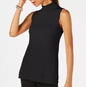JM Collection Petite Sleeveless Mock Neck Sweater